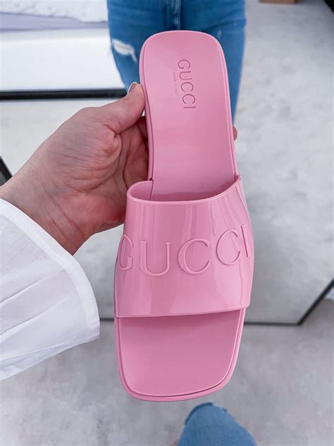 black Gucci jelly sandals dupe